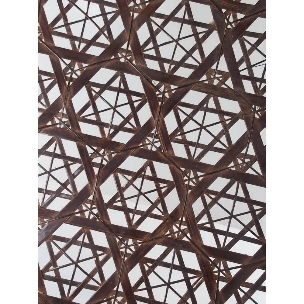 Woven Wicker or Bamboo Basket Asian Basket Tray Star Design 9